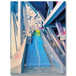 Un escalier du Nid, Stade Olympique de Pekin par Yvon HAZE