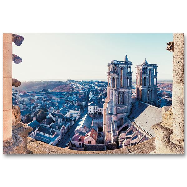 La ville de Laon de la cathédrale Notre-Dame de Laon par Yvon HAZE