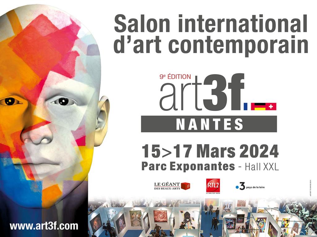Salon Art3f de Nantes en 2024 du 15 au 17 Mars 2024